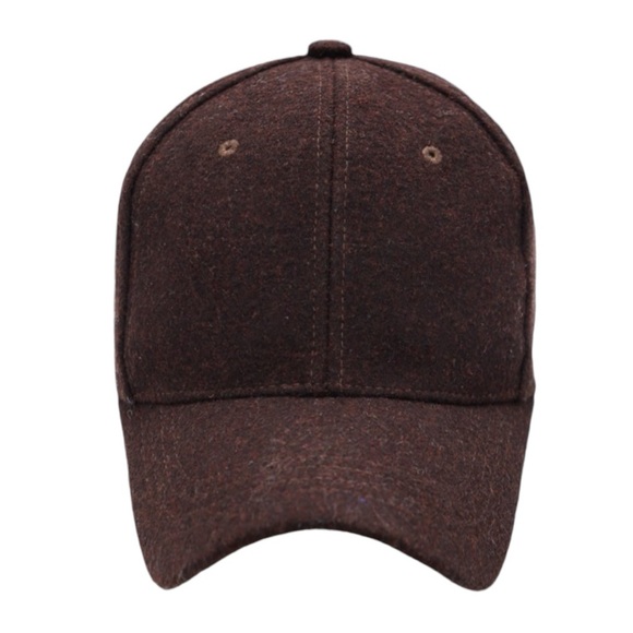 PREMIUM WOOL BASEBALL CAP - DARK CHOCOLATE - Picture 1 of 6